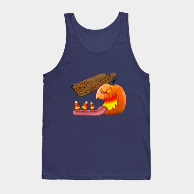 halloween candy corn pumpkin Tank Top by wolfmanjaq